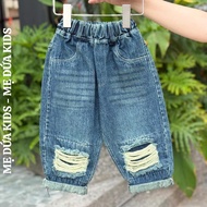[3 PANTS GET 1 BELT FREE] [BUY BY PANTS LONG] DT10 soft moss-colored jeans for boys 8-27kg