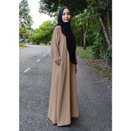 ❦Jubah Muslimah Abaya Murah Jubah Hawa Ironless Nude Women Woman Dress Plus Size XS to 6XL✫