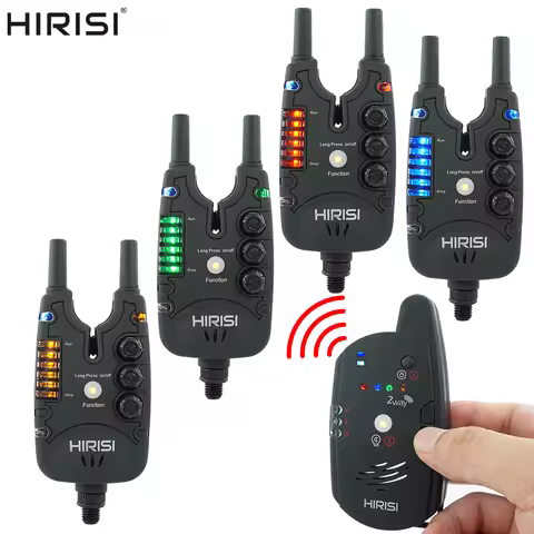 Hirisi Carp Fishing Alarm Set Bite Alarm 2 Way Remote Control Bite Indicator Fishing Accessories S8