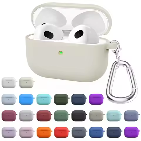 Silicone Case For Apple Airpods 3 Wireless Bluetooth Headphone Protective Case For AirPods 3 With Ke