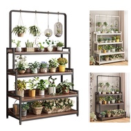 3 Tier Plant Rack Plant Stand Metal Frame Wooden Plant Rack Multi Layer Plant Rack Hanging Plant Rack