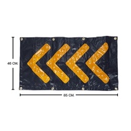 ป้ายไฟจราจร Maple Safety สีดำ ลูกศรสีเหลือง 46*85ซม.