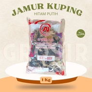 Jamur Kuping Hitam Kering SU BRAND / Jamur Kuping Hitam Putih Black Fungus 1 Kg / Halal