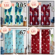 SEPASANG(2PCS)❤KAIN TEBAL❤ Langsir Semi Blackout Curtains Ready Stock In Malaysia/ Door Window Curtain/Langsir pintu Langsir Tingkap