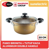 Maspion ALU Panci Bronita + Tutup Kaca / Glass Cover Panci Susu / Panci Rebus Indomie / Tumis / Panc