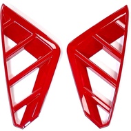 Red ABS Front Bumper Side Air Vent Cover Fog Light Lamp Decor Cover Compatible with Hyundai Elantra 