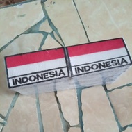100 Indonesian embroidered flags 31⁄2x7cm