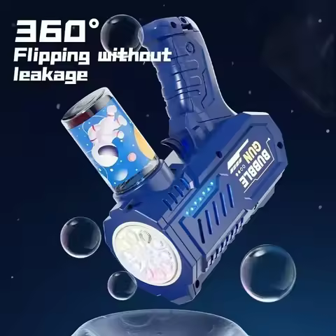 Kids Summer Outdoor 10 Holes Children Electric Bubble Gun Soap Automatic bubble machine Bubble Blowi