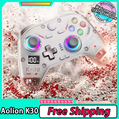 Aolion K30 Customizable Wireless Game Controller For Pc Steam Switch Ios Android Ipad Rgb Black Myth