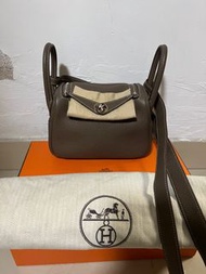 Hermes mini Lindy大象灰