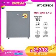 TCL ตู้เย็นมินิบาร์ ขนาด 1.6 Q สีเงิน/ขาว จัดส่งฟรี รับประกัน 10 ปี รุ่น RT04XFSDG ไร้เสียงรบกวน เห