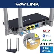 WAVLINK N300 CPE Router 4G LTE Wireless Router Ultimate High-Speed Mobile Router With 4 High Gain Antennas