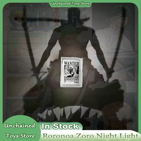 One Piece Anime Peripheral Roronoa Zoro Silhouette Shadow Lamp USB Powered LED Night Light Creative 
