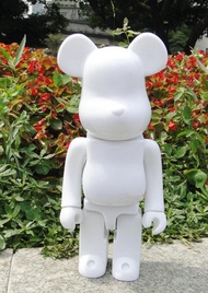 400% bearbrick bear@brick DIY Paint PVC Action Figure White Color Collection With Opp Bag Children g
