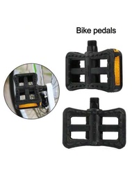 1對塑料電動自行車和普通自行車踏板,通用型黑色腳踏板