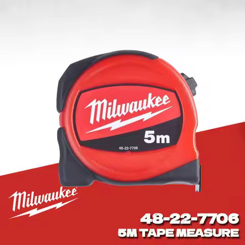 MILWAUKEE 48-22-7706 Slimline 5M Tape Measure Milwaukee Hand Tools Measure Tools Tape Measures