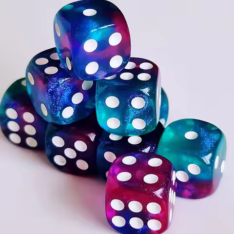 10pc/lot D6 Dice 6 Faces Dices Casino Table Game Dice Acrylic Round Edge Dice D6 12mm Casino Dice DN