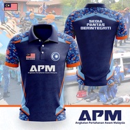 （ALL IN STOCK）  polo tshirt- Design BAJU APM sublimation polo | Baju Jersey sublimation | Short slee