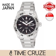 [Time Cruze] Seiko 5 Sports SNZJ05J Automatic Stainless Steel Black Dial Men Watch  SNZJ05J1 SNZJ05