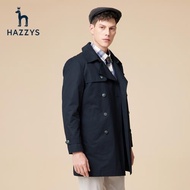 hazzys哈吉斯秋季中長款休閑風衣
