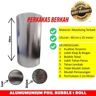 1 ROLL Aluminium / alumunium Foil Bubble Peredam Panas Atap Rumah Ketebalan 4 mm