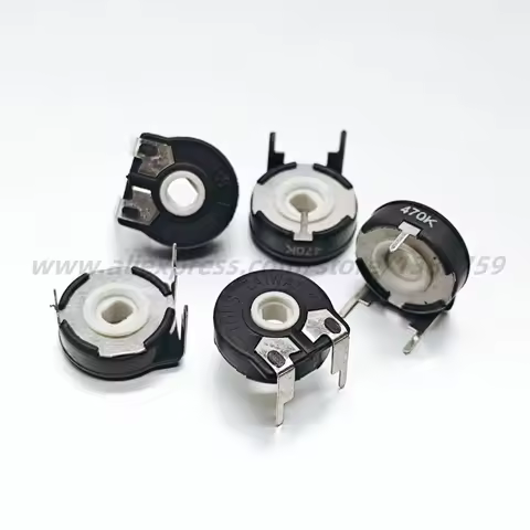 5PCS PT15 Horizontal Adjustable Potentiometer 470K Elliptical Hole Horizontal Adjustable Resistor Sw