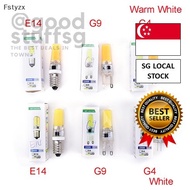 [SG FREE 🚚] Mini Dimmable G4 G9 E14 COB SMD LED Silicone Crystal Light Lamp Bulb 9W 220V