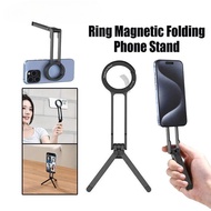 Portable Magnetic Folding Phone Tripod - Carabiner Design Travel Handle Holder for IOS 17/16/15/14