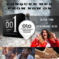 OLO 001 Upgraded Version Condom Ultra Thin Anatomic Long Lasting Dotted Hyaluronic Acid  Kondom超薄安全套 避孕套