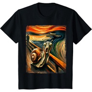 Distro Premium Expressionist Scream Shirt for Snail Lovers | Artistic Snail T-Shirt