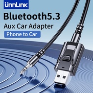 Unnlink Car 3.5mm Audio Cable HiFi Stereo Bluetooth 5.3 Audio Aux Adapter USB To 3.5mm Audio Aux Cable Jack Car Audio Splitter