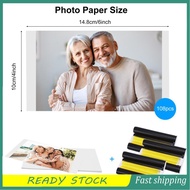 etto-MY 108pcs Photos Paper and 3 Ribbons 4x6 Inches Glossy Photo Fast Dry Lamination for Sublimatio
