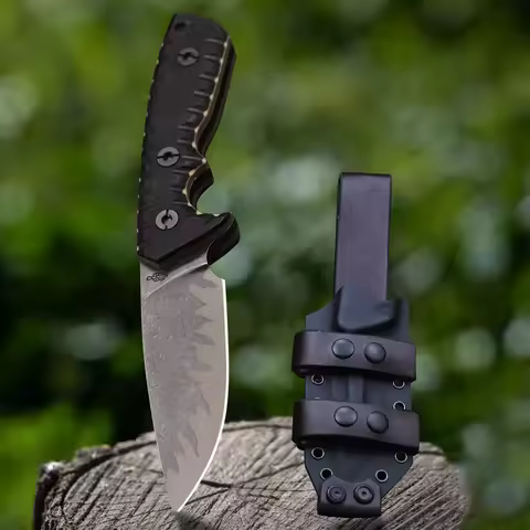 DC53 All-Blade Integrated Steel Straight-Edge Knife, Car Camping Knife, High-Strength Portable Knife