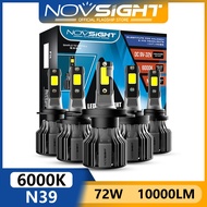 Novsight N39 New H7 H4 H11 9005 9006 Headlight H1 H3 Car LED Light Fog Lamp 10000LM 72W  Mini Bulb