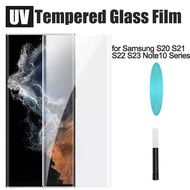 UV Tempered Glass for Samsung Galaxy S24Ultra/S23 S22 S21 S20 S10 Ultra/Plus Note 20 Ultra Curved Screen Protector  for Samsung Note 10 Plus