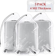 62x31 Inch Extra Large Clear Drawstring Plastic Bags 3 Pack(4 Mils), Dustproof Moistureproof Reusabl