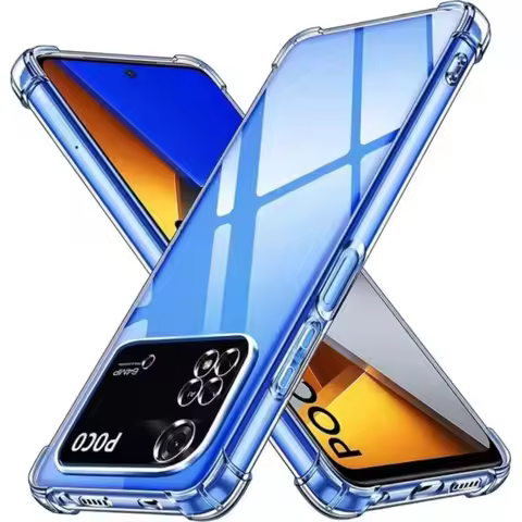 1.5MM Thick Air-Bag Silicone Clear Case For Xiaomi Poco M4 M5 M6 X3 X4 NFC X5 F3 F4 GT F5 Pro 5G C50