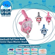 AmScuD Full Face Mask Junior Aqua Blaster Shark Snorkeling Mask/ for Kids