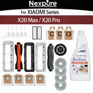 FOR Xiaomi Robot Vacuum Cleaner X20 Max / X20 Pro Accessories, Spare Parts:main brush, filter, mop p