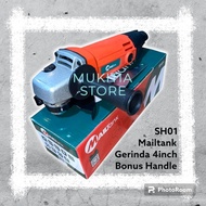 K6N3 MAILTANK SH 01 Mesin Gerinda Tangan 4" MAILTANK SH01 MERAH Angle Grinder Model MAKTEC MAKITA MT