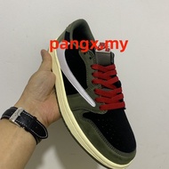 Travis scott x AJ1 sneakers low top men shoes basketball shoes brown