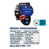 ENGINE GAT MZ 175 LAMBAT (4 TAK) / MESIN PENGGERAK PUTARAN LAMBAT 1800 RPM  MZ 175 4TAK / MESIN CES