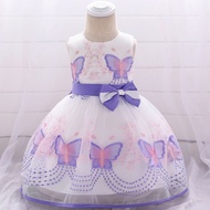 Newborn Baby Birthday Party Dresses Girl Summer Princess Dress For Kids 1-2Years Old