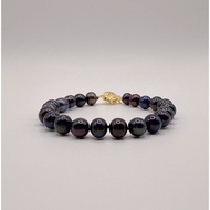 7-8mm Black South sea black Natural Pearl bracelet 7.5"