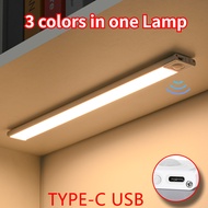 ไฟ LED แบบชาร์จไฟได้สำหรับตู้เก็บของในห้องครัวตู้เสื้อผ้าในห้องนอนไฟภายในตู้ TYPE-C เบา