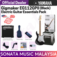 Yamaha Gigmaker EG112GPII Electric Guitar (Black) with GA15II Electric Speaker Amplifier