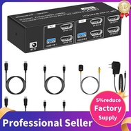8K DP KVM Switch for 2 Computers USB 3.0 KVM Switch 2 in 2 Out and 4 USB 3.0 Port for Mouse Keyboad 
