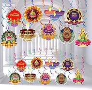 Diwali Decorations Hanging Swirls Deepavali Hanging Swirls for Indian Festival Diwali Themed Deepavali Party Supplies for Home Diwali Decorations for Home Diwali Decorations for Party