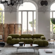 Contemporary Fabric 3 Seater Sofa With Ottoman CAMALEONDA