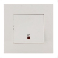 SCHNEIDER VIVACE 20A DOUBLE POLE SWITCH WHITE